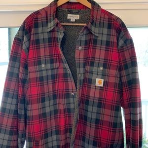 Carhartt Hubbard Sherpa Lined Flannel Shirt Jac